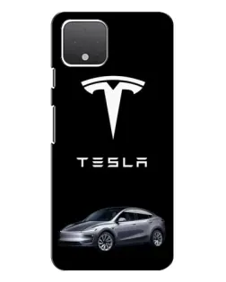 Чохол для Google Pixel 4 з картинкою «Tesla Model Y»