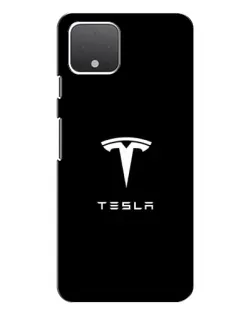 Чохол для Google Pixel 4 з картинкою «Tesla White Logo»