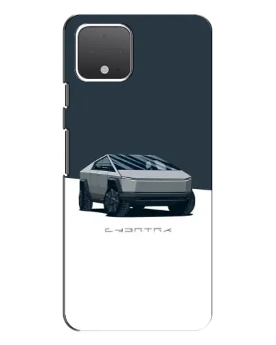 Чохол для Google Pixel 4 з картинкою «Сріблястий Cybertruck Tesla»