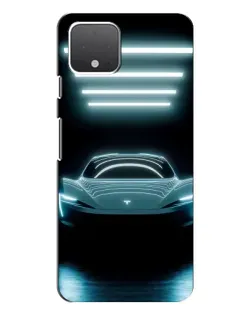 Чохол для Google Pixel 4 з картинкою «Tesla в неоні»