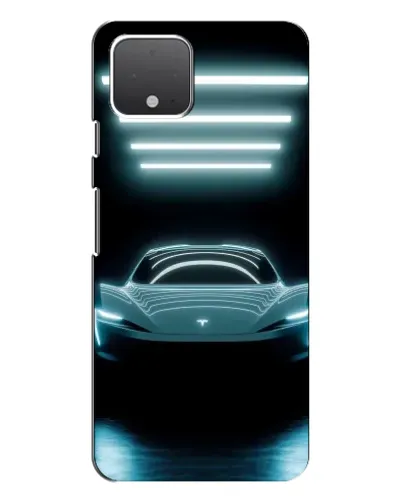 Чохол для Google Pixel 4 з картинкою «Tesla в неоні»