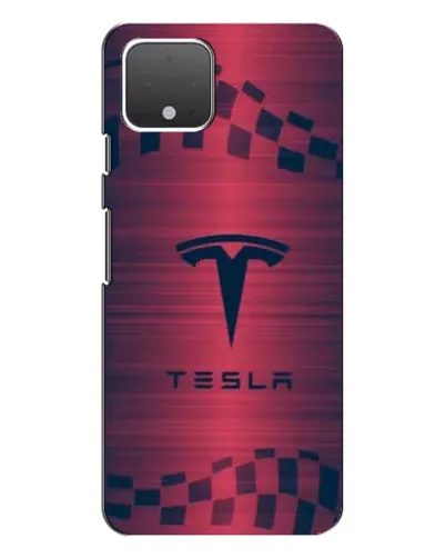 Чохол для Google Pixel 4 з картинкою «Тесла червоний карбон»