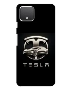 Чохол для Google Pixel 4 з картинкою «Tesla — срібне авто»