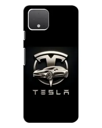 Чохол для Google Pixel 4 з картинкою «Tesla — срібне авто»