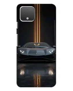 Чехол для Google Pixel 4 с картинкой «Lamborghini золотые линии»