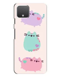 Чохол для Google Pixel 4 з картинкою «Pusheen тріо»