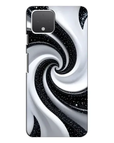 Чохол для Google Pixel 4 з картинкою «Чорно-біла спіраль»
