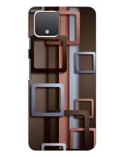 Чохол для Google Pixel 4 з картинкою «Коричневі об'ємні квадрати»