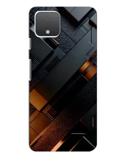 Чохол для Google Pixel 4 з картинкою «Чорні геометричні блоки»