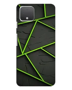 Чохол для Google Pixel 4 з картинкою «Зелені геометричні лінії»
