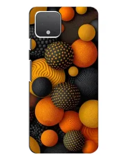 Чохол для Google Pixel 4 з картинкою «Об'ємні помаранчеві сфери»
