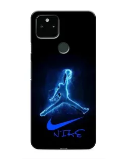 Чехол для Google Pixel 4a 5G с картинкой «Jordan Neon Blue»