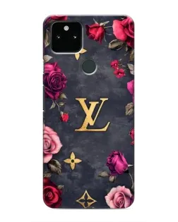 Чехол для Google Pixel 4a 5G с картинкой «Цветочный Louis Vuitton»