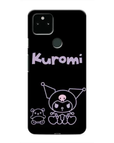 Чехол для Google Pixel 4a 5G с картинкой «Kuromi — черный минимализм»