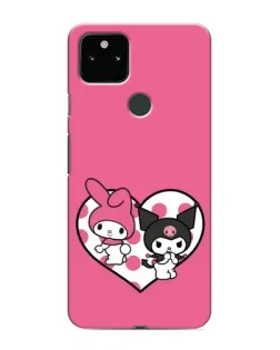 Чехол для Google Pixel 4a 5G с картинкой «Kuromi и My Melody»