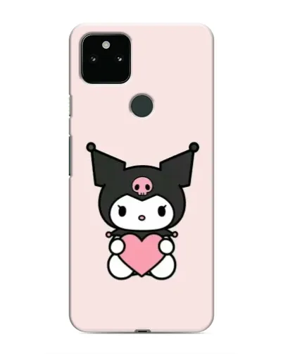 Чехол для Google Pixel 4a 5G с картинкой «Kuromi и сердце»