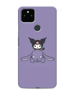 Чехол для Google Pixel 4a 5G с картинкой «Kuromi на лиловом фоне»
