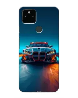 Чохол для Google Pixel 4a 5G з картинкою «BMW — вогні неону»