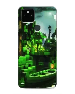 Чохол для Google Pixel 4a 5G з картинкою «Minecraft лісовий пейзаж»