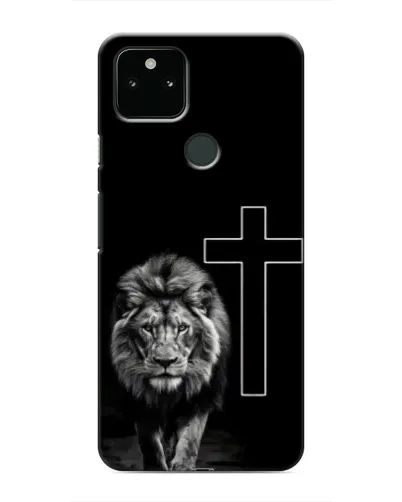Чехол для Google Pixel 4a 5G с картинкой «Лев и Крест»