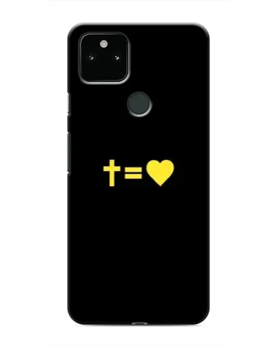 Чехол для Google Pixel 4a 5G с картинкой «Сердце и Крест»