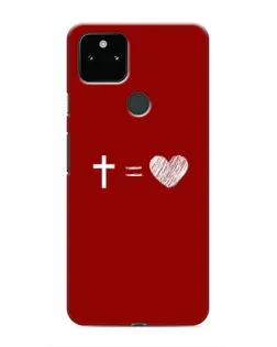 Чехол для Google Pixel 4a 5G с картинкой «Уравнение любви»