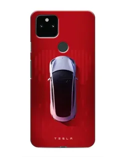 Чехол для Google Pixel 4a 5G с картинкой «Tesla Top View»