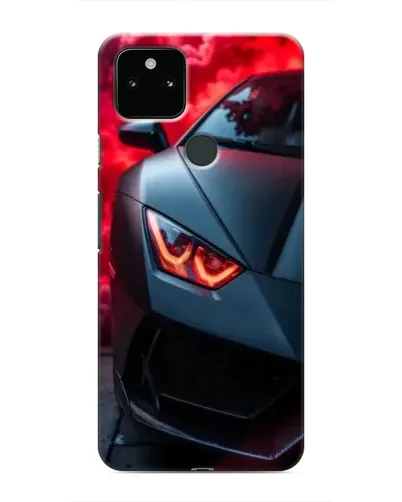 Чехол для Google Pixel 4a 5G с картинкой «Lamborghini красное сияние»
