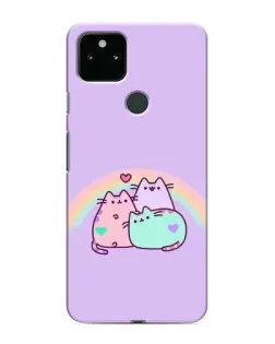 Чехол для Google Pixel 4a 5G с картинкой «Радужные Пушины»