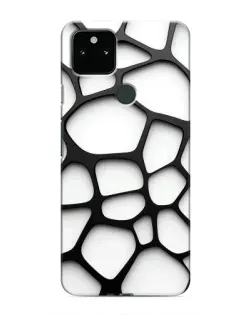 Чохол для Google Pixel 4a 5G з картинкою «Біла об'ємна сітка»