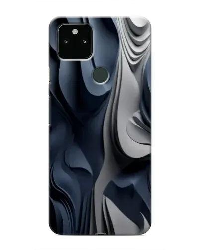 Чехол для Google Pixel 4a 5G с картинкой «Объемные синие складки»