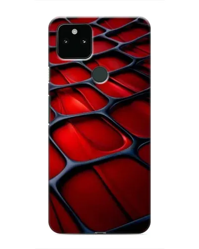 Чехол для Google Pixel 4a 5G с картинкой «Красная глянцевая сетка»