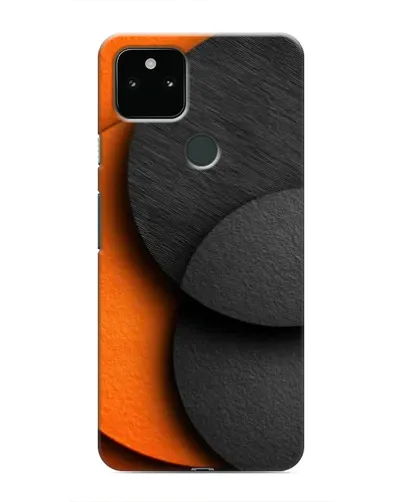 Чехол для Google Pixel 4a 5G с картинкой «Геометрия оранжевых кругов»