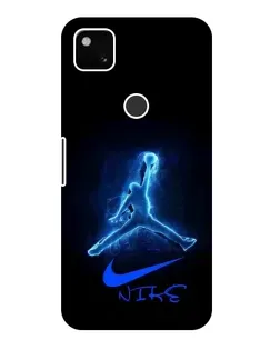 Чехол для Google Pixel 4a с картинкой «Jordan Neon Blue»