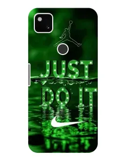 Чохол для Google Pixel 4a з картинкою «Зелений неоновий Nike»