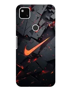 Чохол для Google Pixel 4a з картинкою «Nike — ефект розломів»