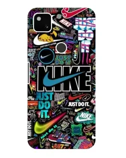 Чохол для Google Pixel 4a з картинкою «Яскравий колаж Nike»