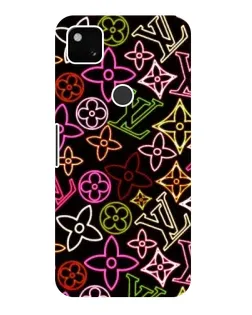Чехол для Google Pixel 4a с картинкой «Неоновый микс Nike»