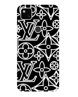 Чохол для Google Pixel 4a з картинкою «Чорно-білий візерунок LV»