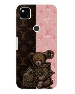 Чохол для Google Pixel 4a з картинкою «Ведмедик у стилі LV»