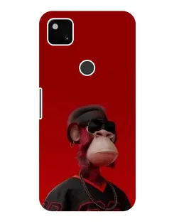 Чохол для Google Pixel 4a з картинкою «Bored Ape в червоному»