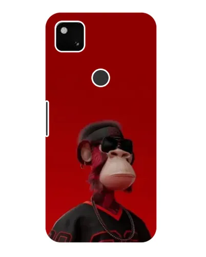 Чохол для Google Pixel 4a з картинкою «Bored Ape в червоному»