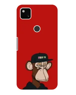 Чохол для Google Pixel 4a з картинкою «Bored Ape — червоний фон»