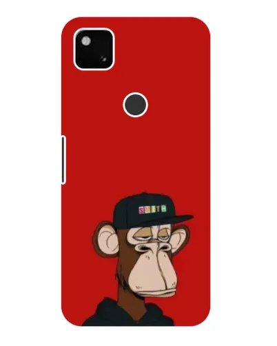 Чохол для Google Pixel 4a з картинкою «Bored Ape — червоний фон»