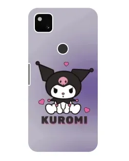Чехол для Google Pixel 4a с картинкой «Kuromi — фиолетовый арт»