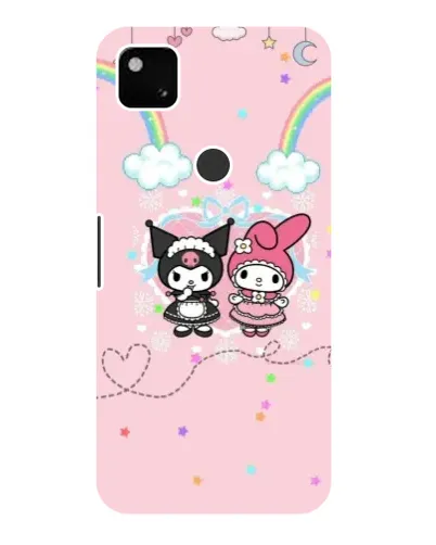 Чехол для Google Pixel 4a с картинкой «My Melody и Kuromi»