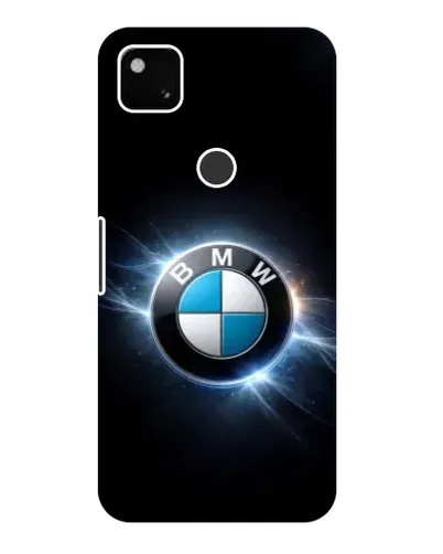 Чехол для Google Pixel 4a с картинкой «BMW — неоновое сияние»