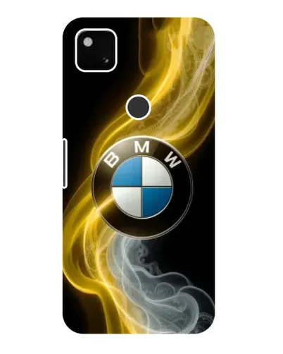 Чехол для Google Pixel 4a с картинкой «Золотистый дым BMW»