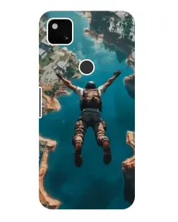 Чехол для Google Pixel 4a с картинкой «PUBG — свободное падение»