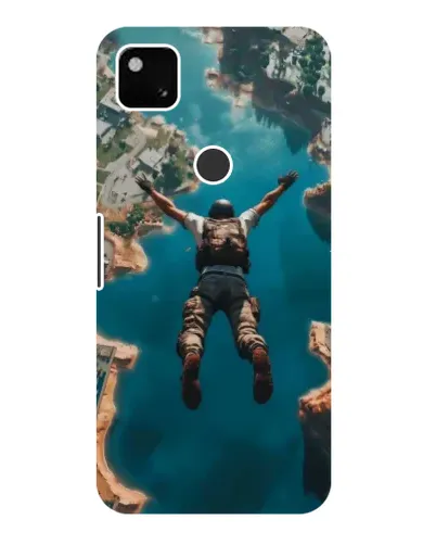Чехол для Google Pixel 4a с картинкой «PUBG — свободное падение»